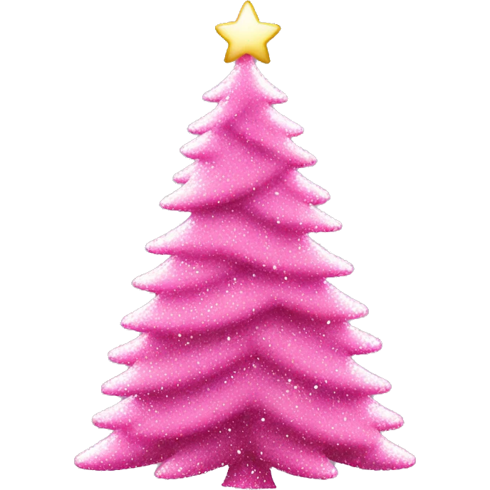 christmas tree pink and sparkly emoji