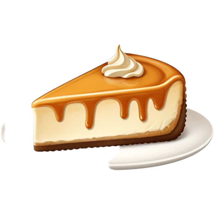 Dulce de leche cheesecake slice emoji