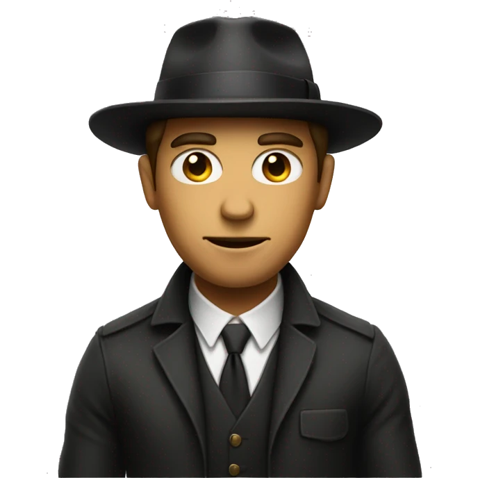 Mysterious Man with tipped fedora  emoji