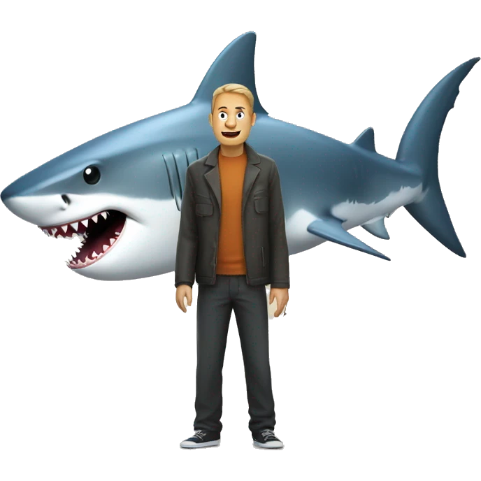 Shark with a man emoji