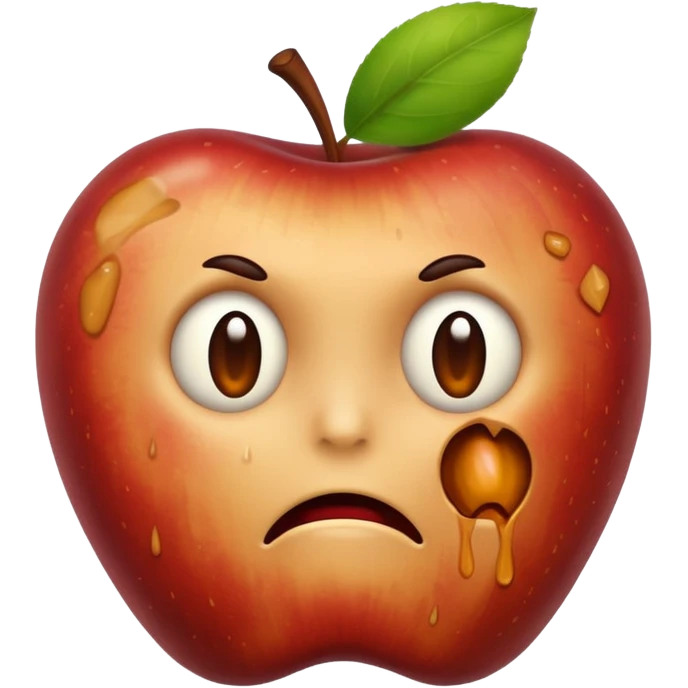 spoiled apple emoji
