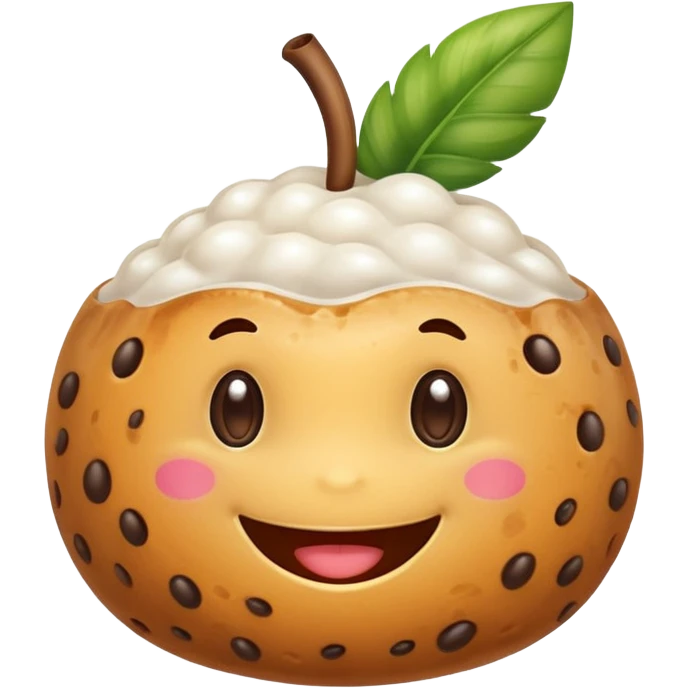 a tapioca mascot emoji