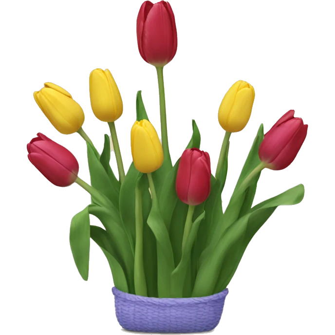 buquê de tulipas emoji