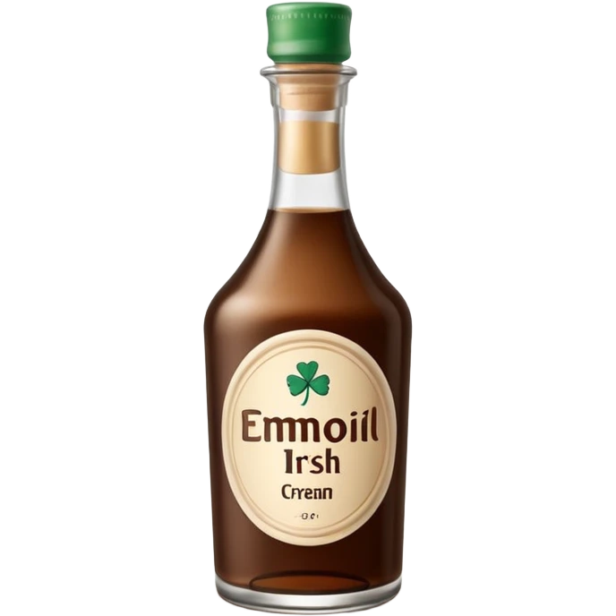 minimal Irish cream bottle, simple, clear emoji