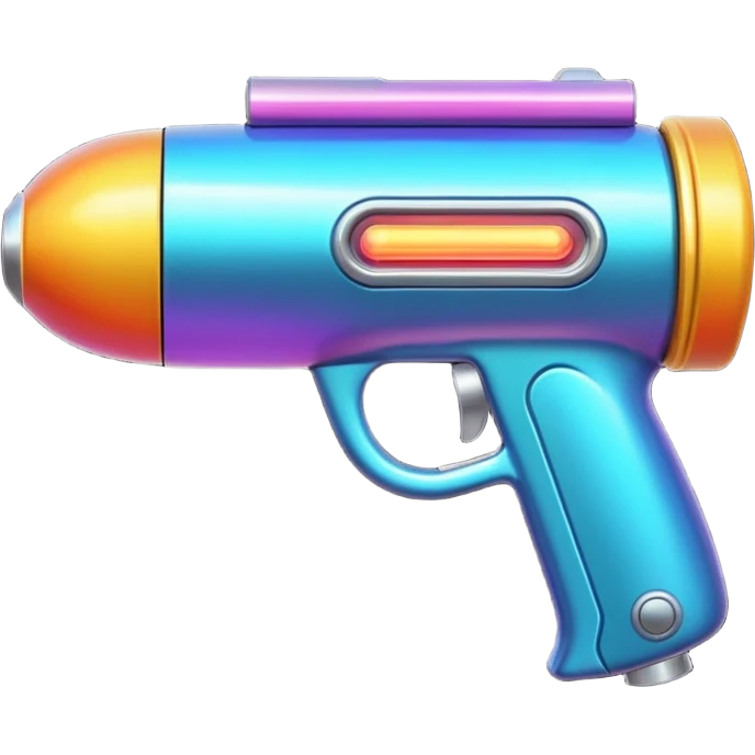 colorfulplasma ray gun emoji