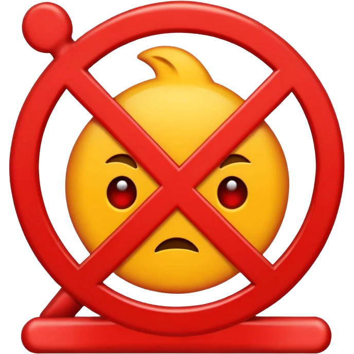panneau interdit emoji