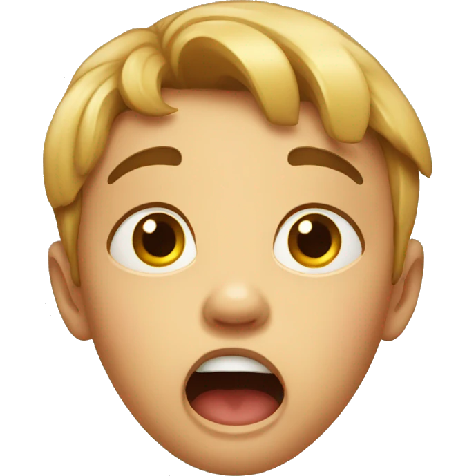 very scared child emoji