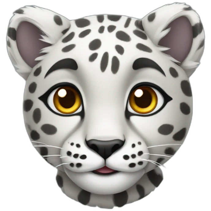 Cute snow leopard emoji