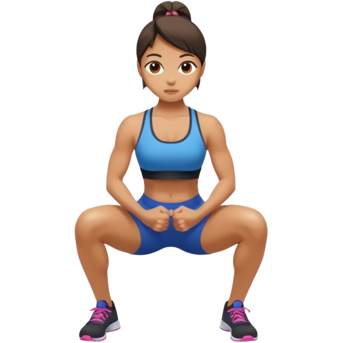girl doing squat emoji
