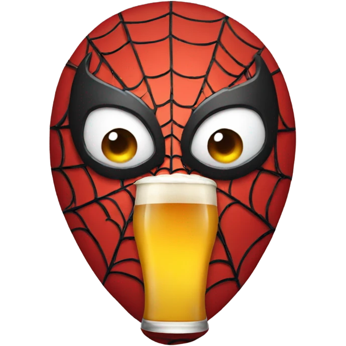 Spiderman that holds a beer  emoji