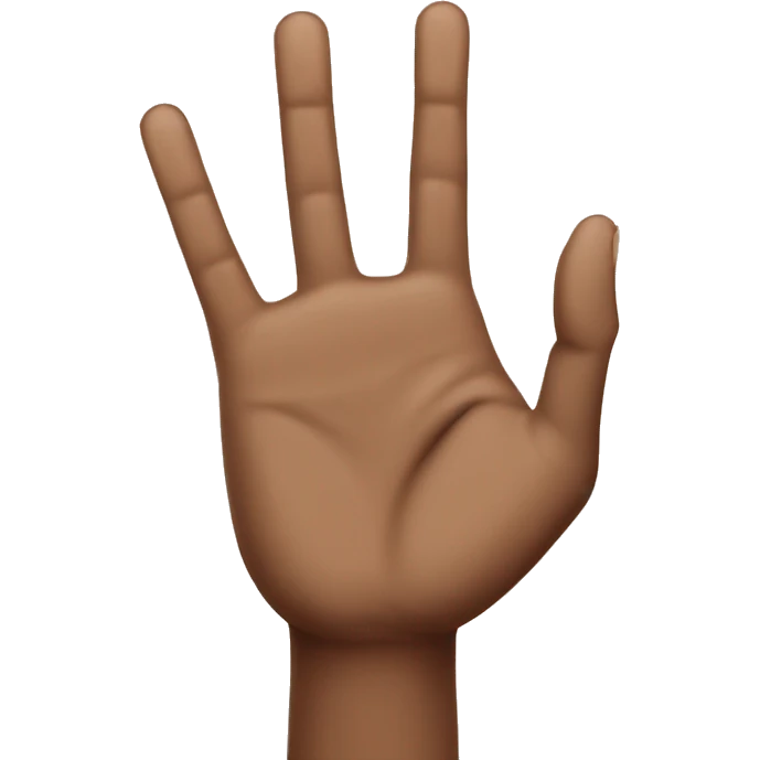 hand out with nails emoji