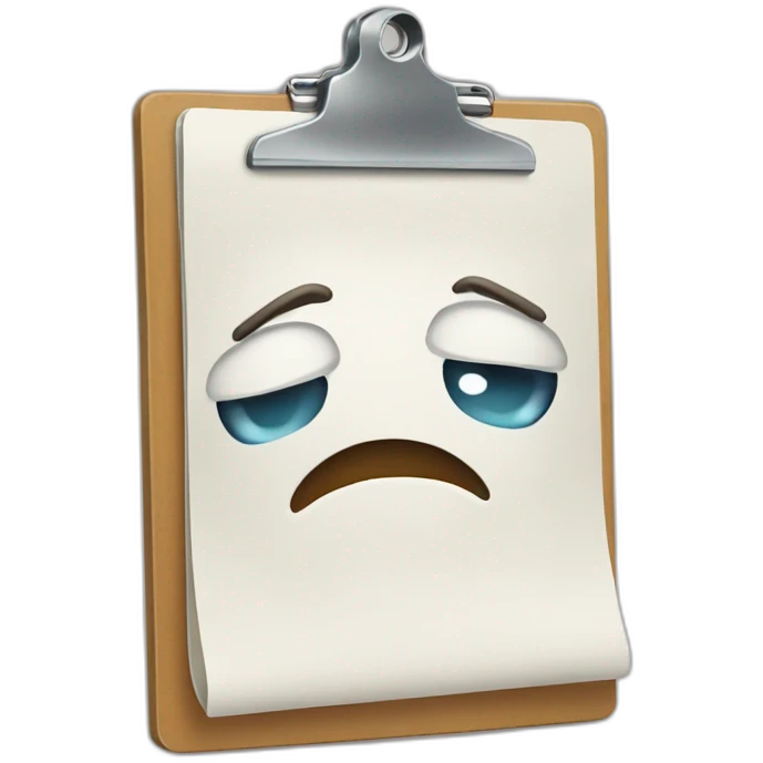 crying clipboard emoji