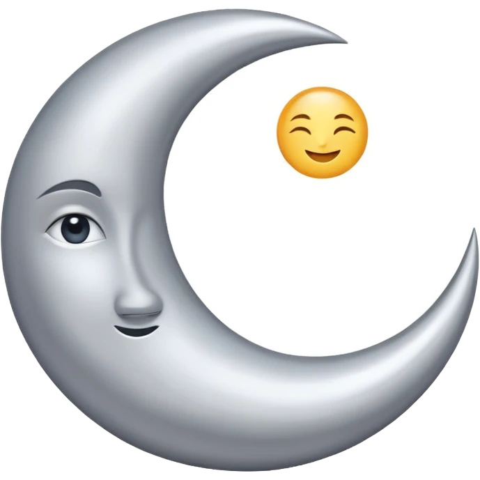 Refined moon icon evoking emotional trust emoji