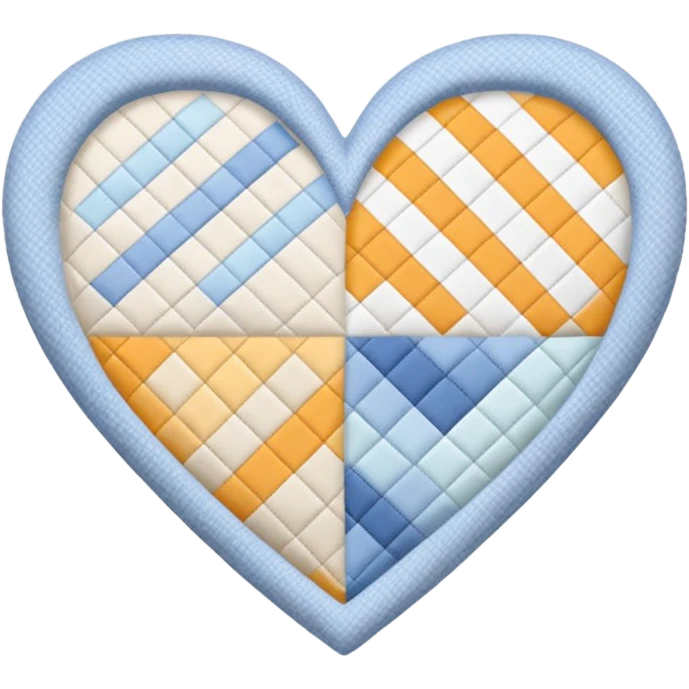 white heart with a patchwork pattern emoji
