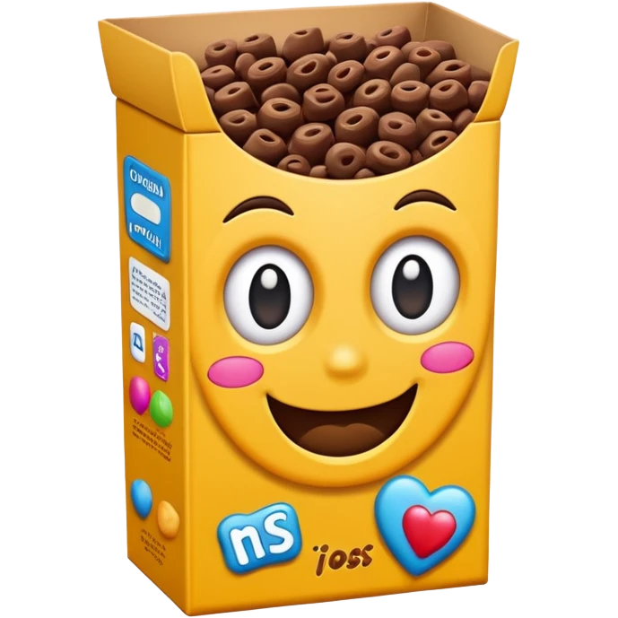 chocolate cereal box emoji