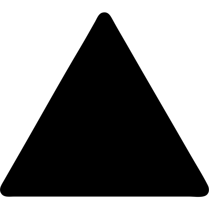 flat red triangle, sharp corners, no background emoji