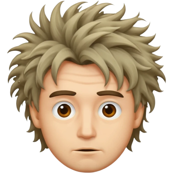 Man strange hair emoji