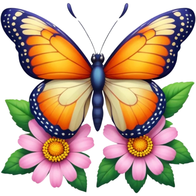 butterfly on flower emoji