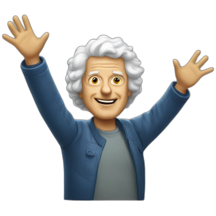 Bob Moog waving emoji