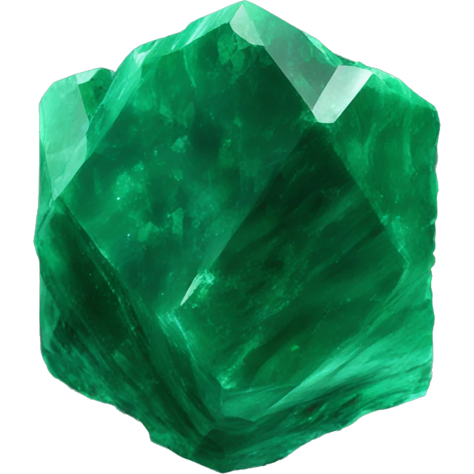 Charged raw malachite crystal emoji