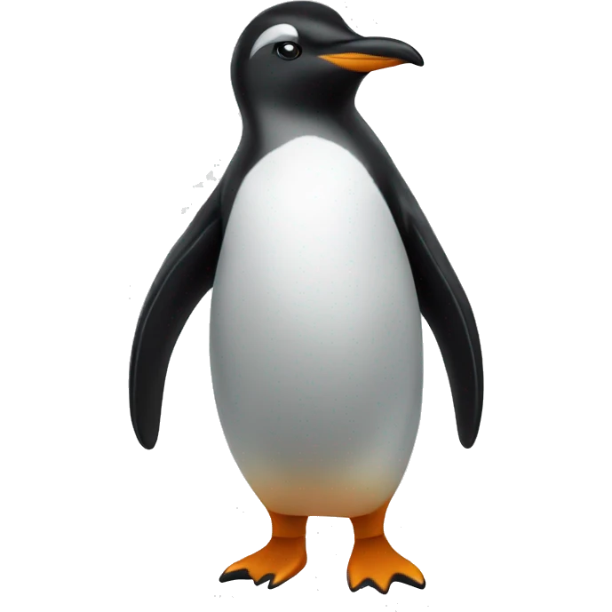 Penguin half apple emoji