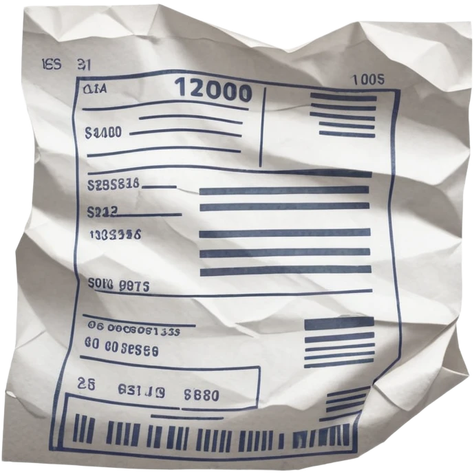 Scanning a receipt emoji