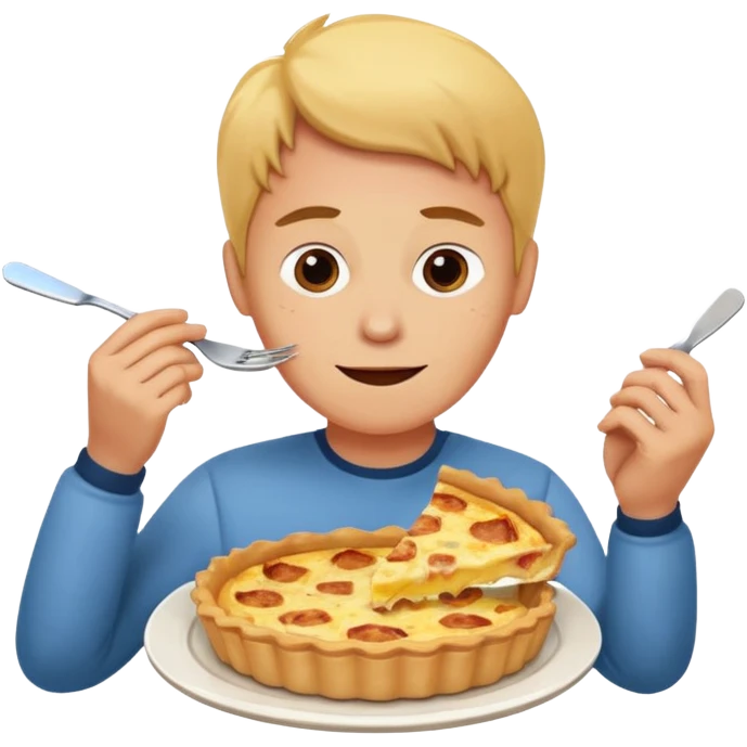 Eating quiche Lorraine emoji