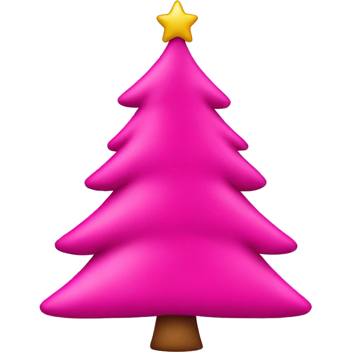 Hot pink Christmas tree emoji