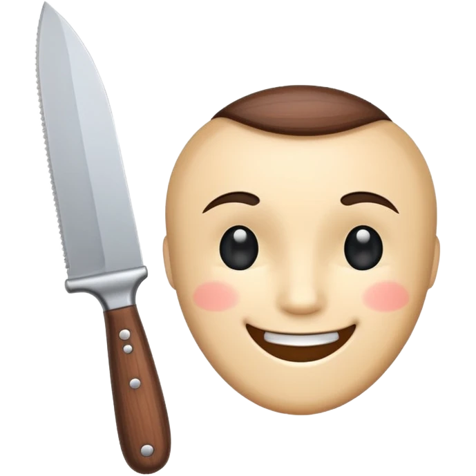 cute knife with face emoji