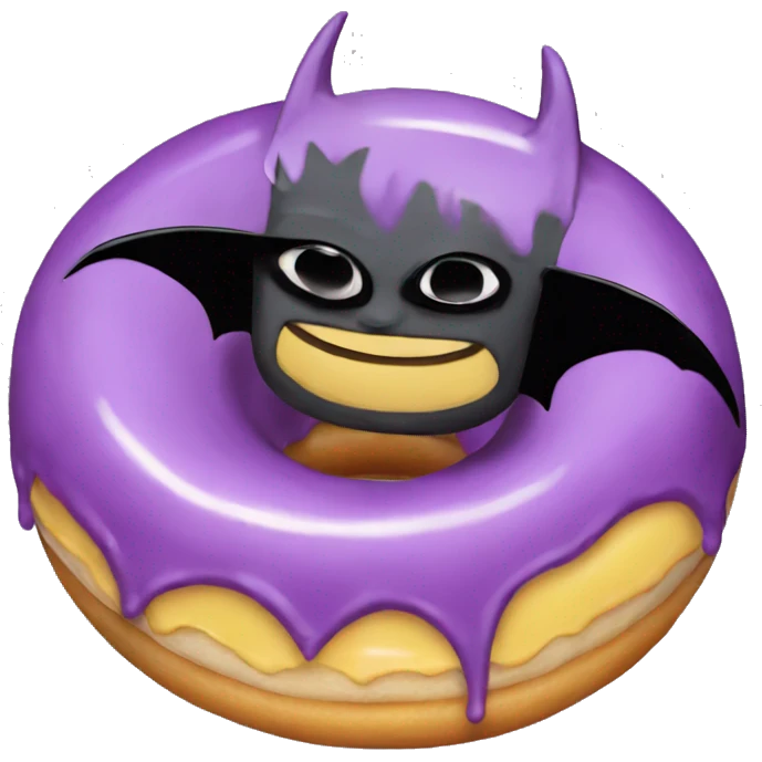 Batman qui mange un donut emoji