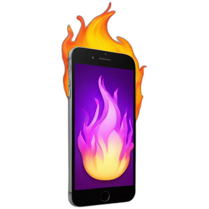 Iphone flaming emoji