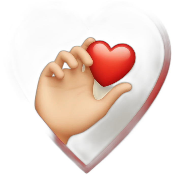 heart with hand  emoji