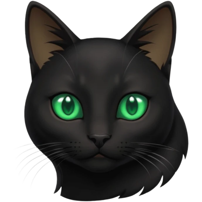 black cat side emoji
