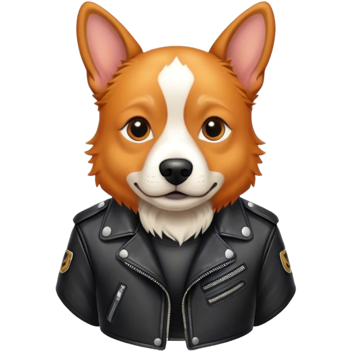 Рыжая собака рокер emoji