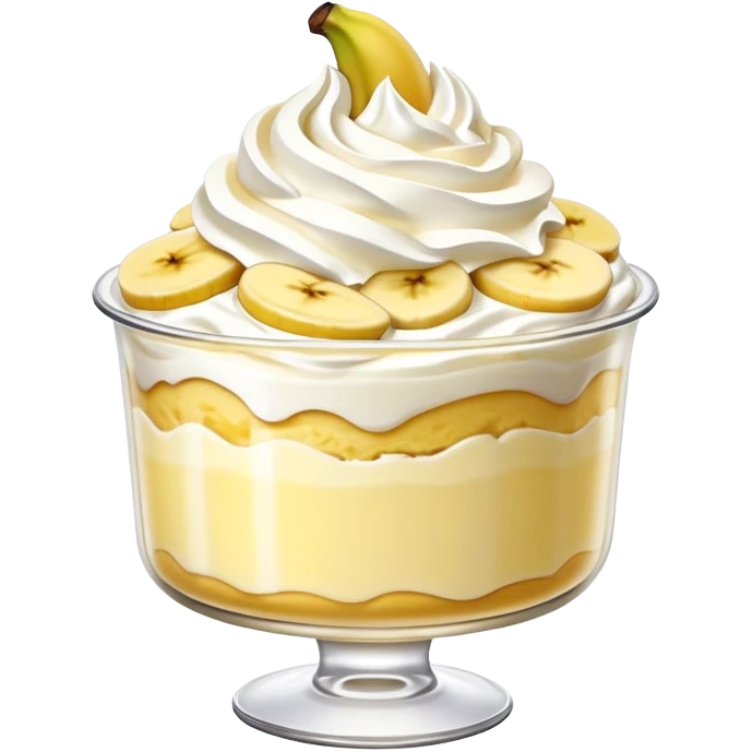 banana pudding with whipped cream topping emoji