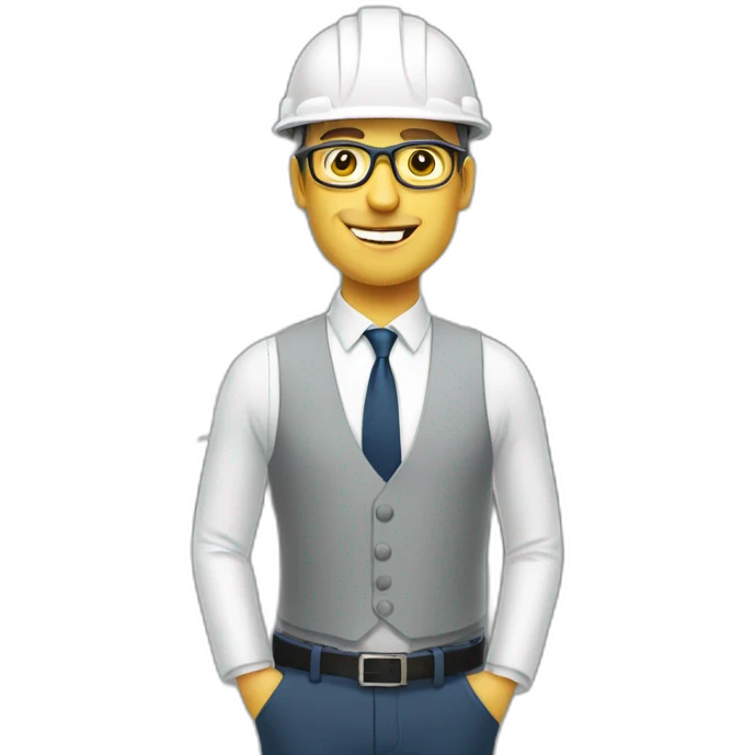 architect with galsses on site emoji