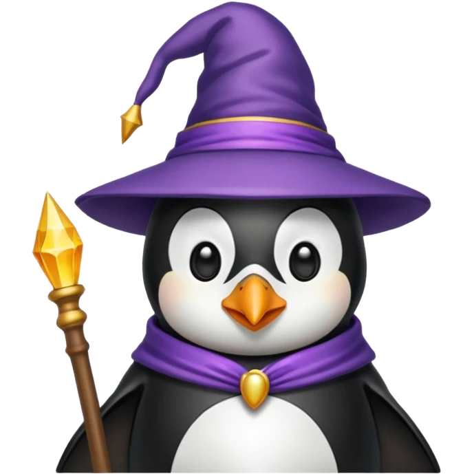 Penguin Wizard emoji