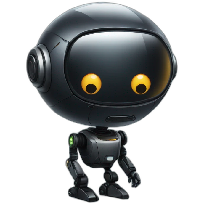 cute space black robot emoji