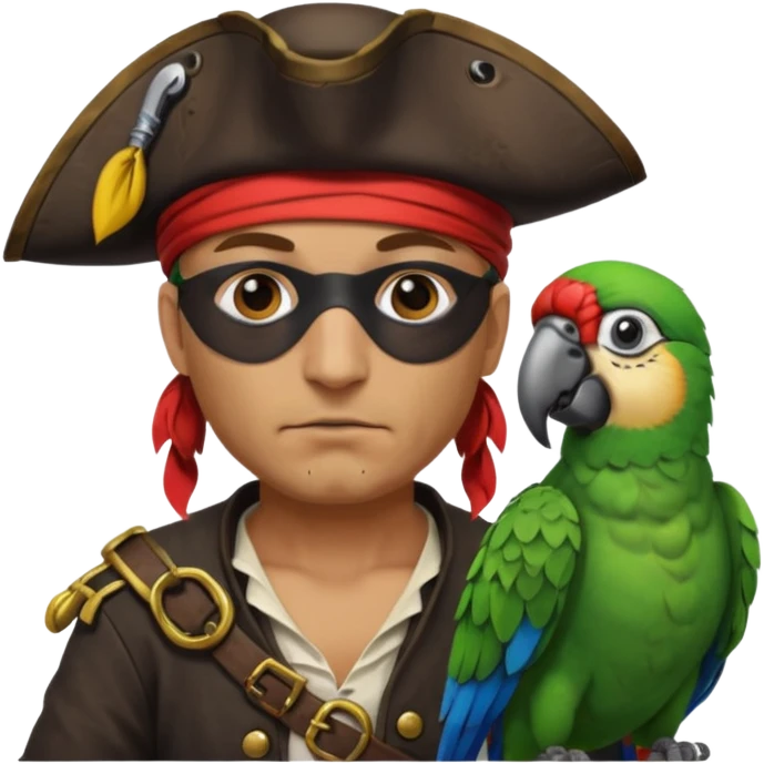 pirate and parrot emoji