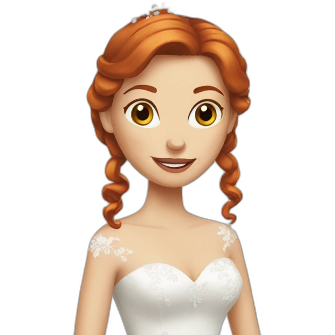 redhead bride emoji
