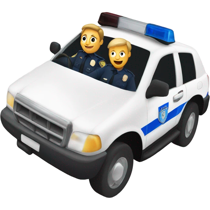 Cop car with people in it emoji