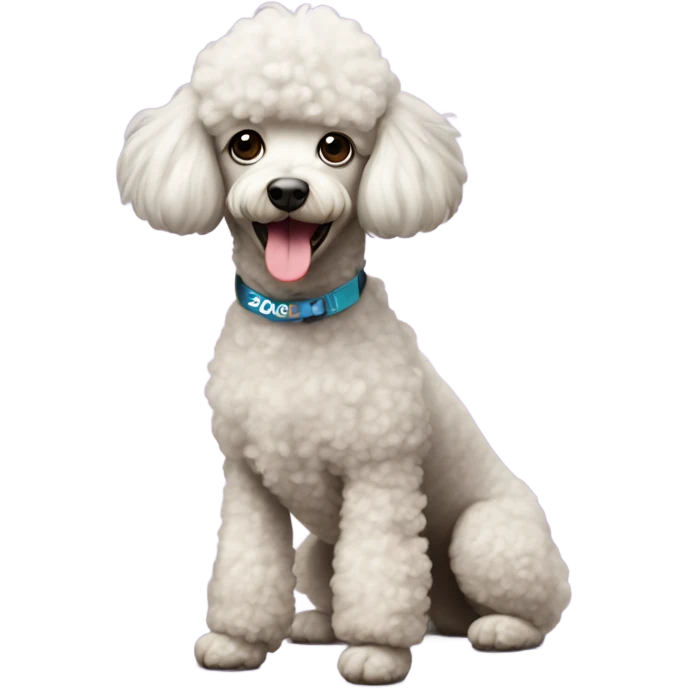 Poodle with 2025 celebrating  emoji