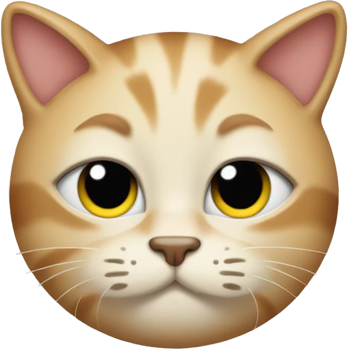 the cat closes its eyes with its paws emoji