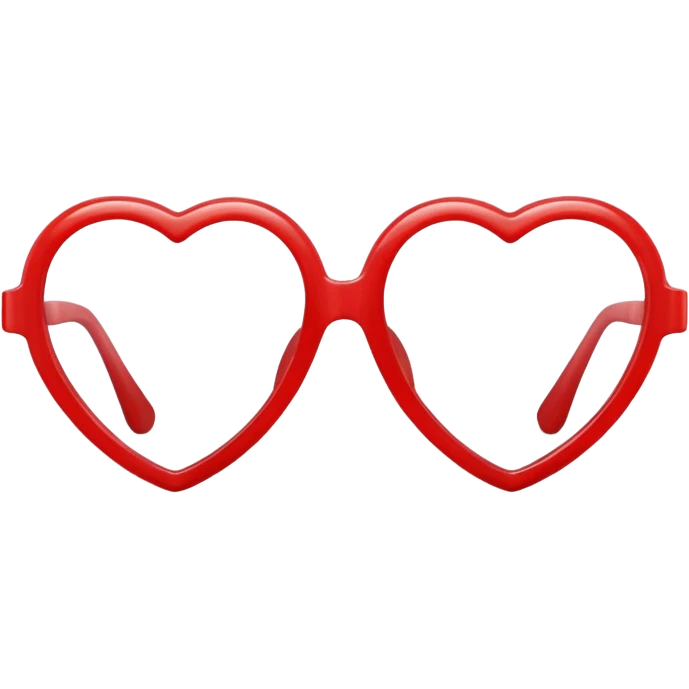 Red heart shaped glasses emoji