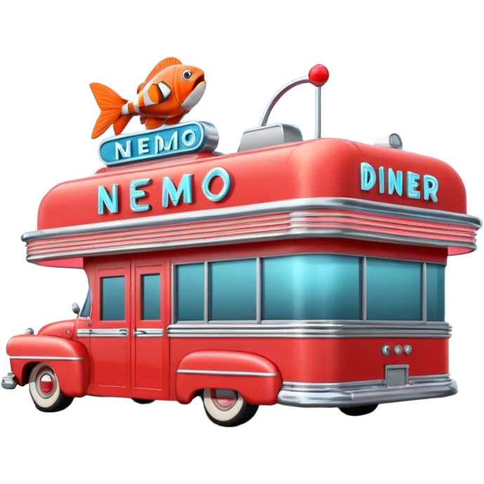 1950s Nemo’s diner exterior emoji