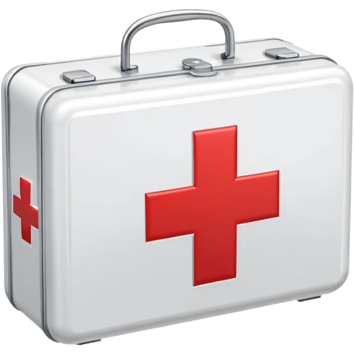 First Aid Kit box with red cross emoji | AI Emoji Generator