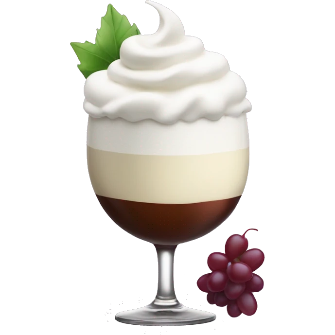 wine with whipped cream on top emoji