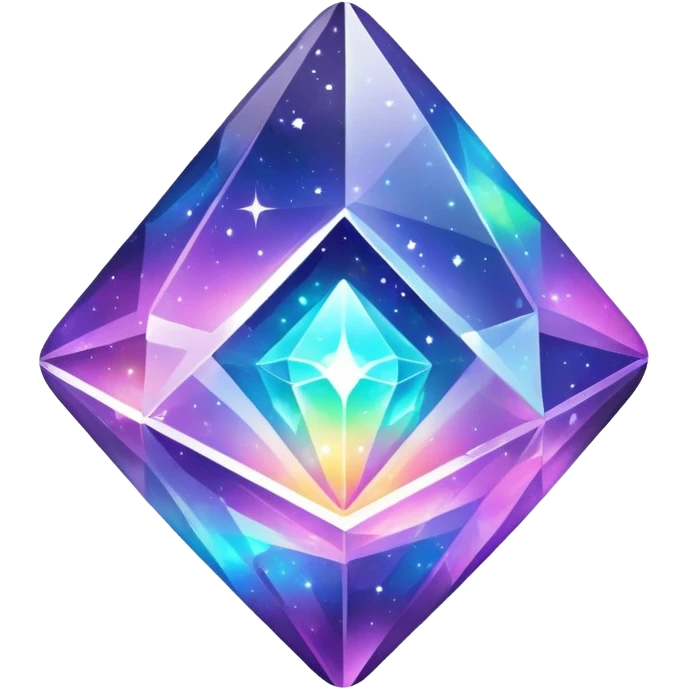 magic alien cosmic crystal complex shape galaxy inside emoji