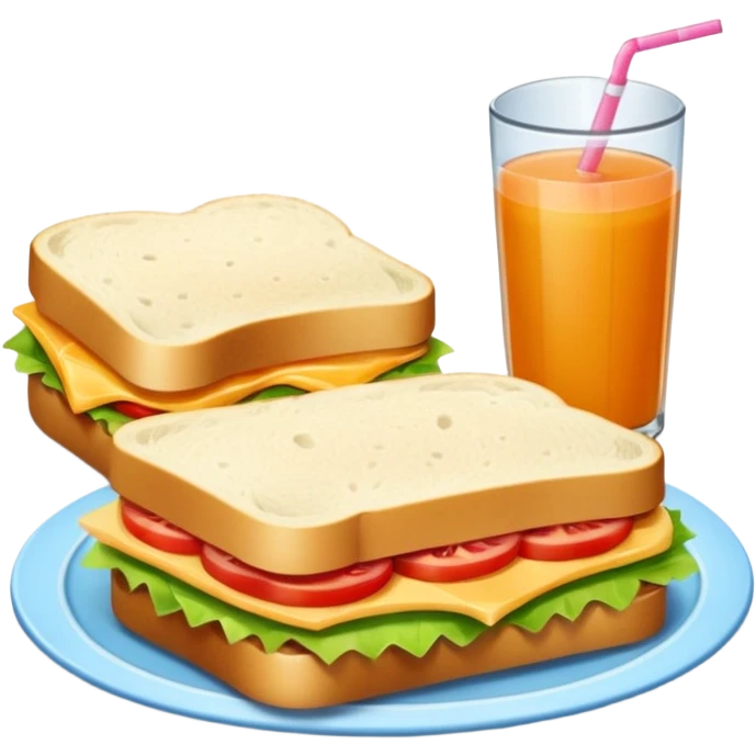 picnic with sandwiche and juice emoji