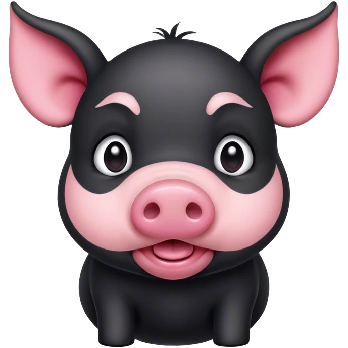 black piglet emoji